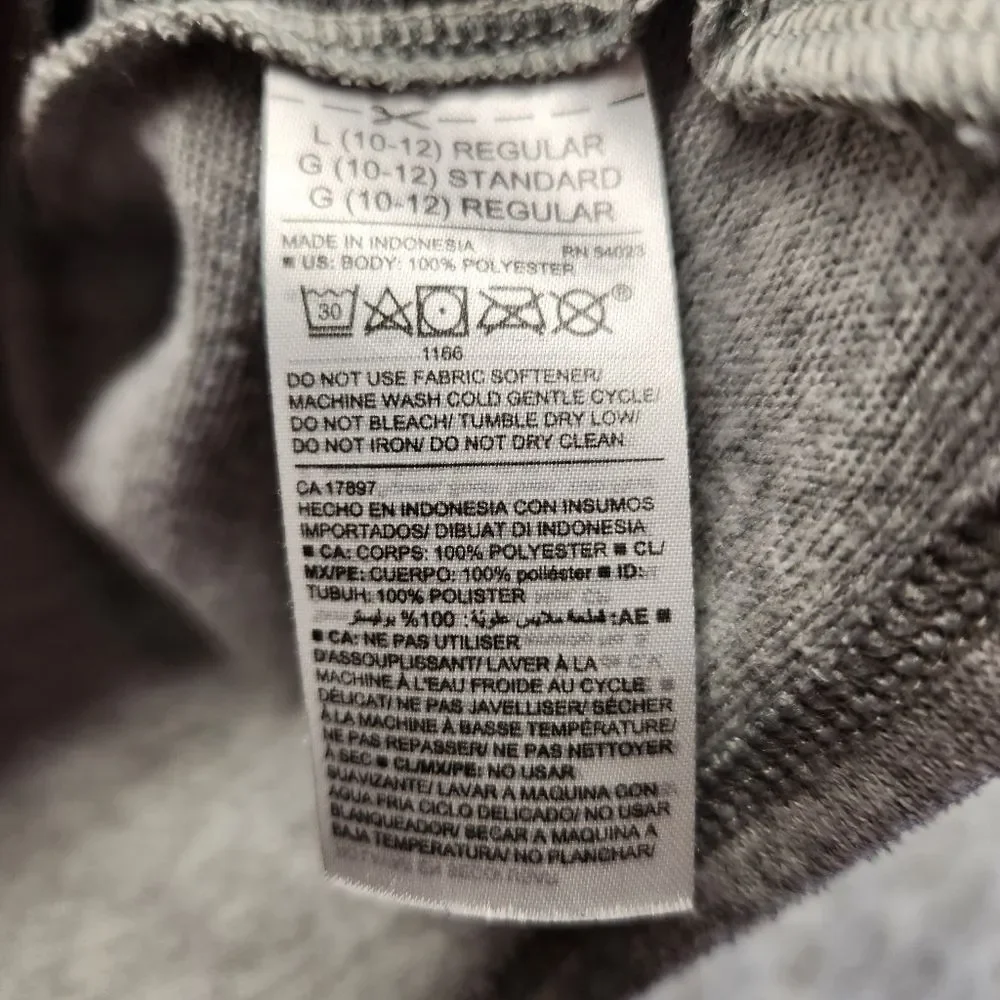Old Navy Girls L 10/12 Open Front Sweatshirt Shrug w/Pockets & Snap Neck Grey